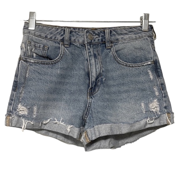 PacSun Pants - Pacsun Distressed Denim Cuffed Women’s Mom Jean Shorts Size 26